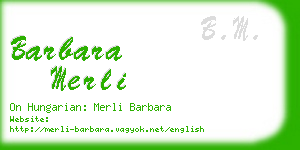 barbara merli business card